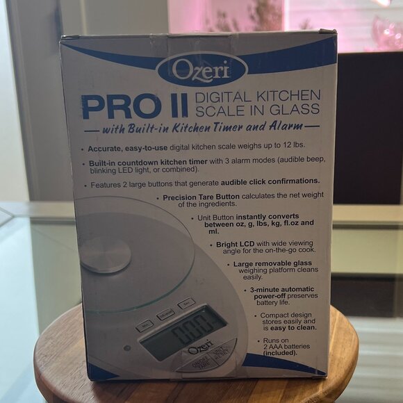 Ozeri Brand New Pro II Kitchen Electronic Scale with Built-In Timer  & Alarm! - Picture 11 of 16